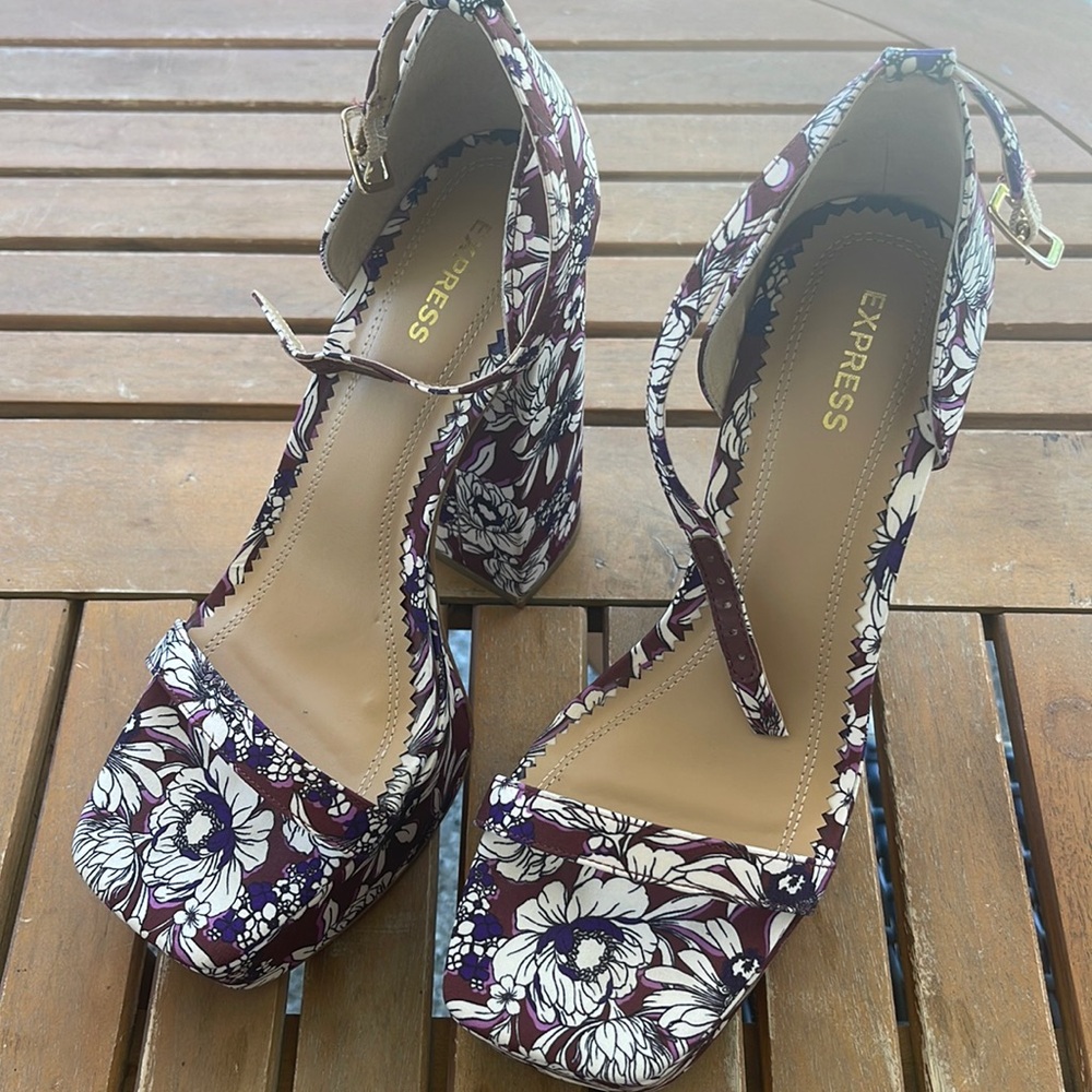 Floral  high heels